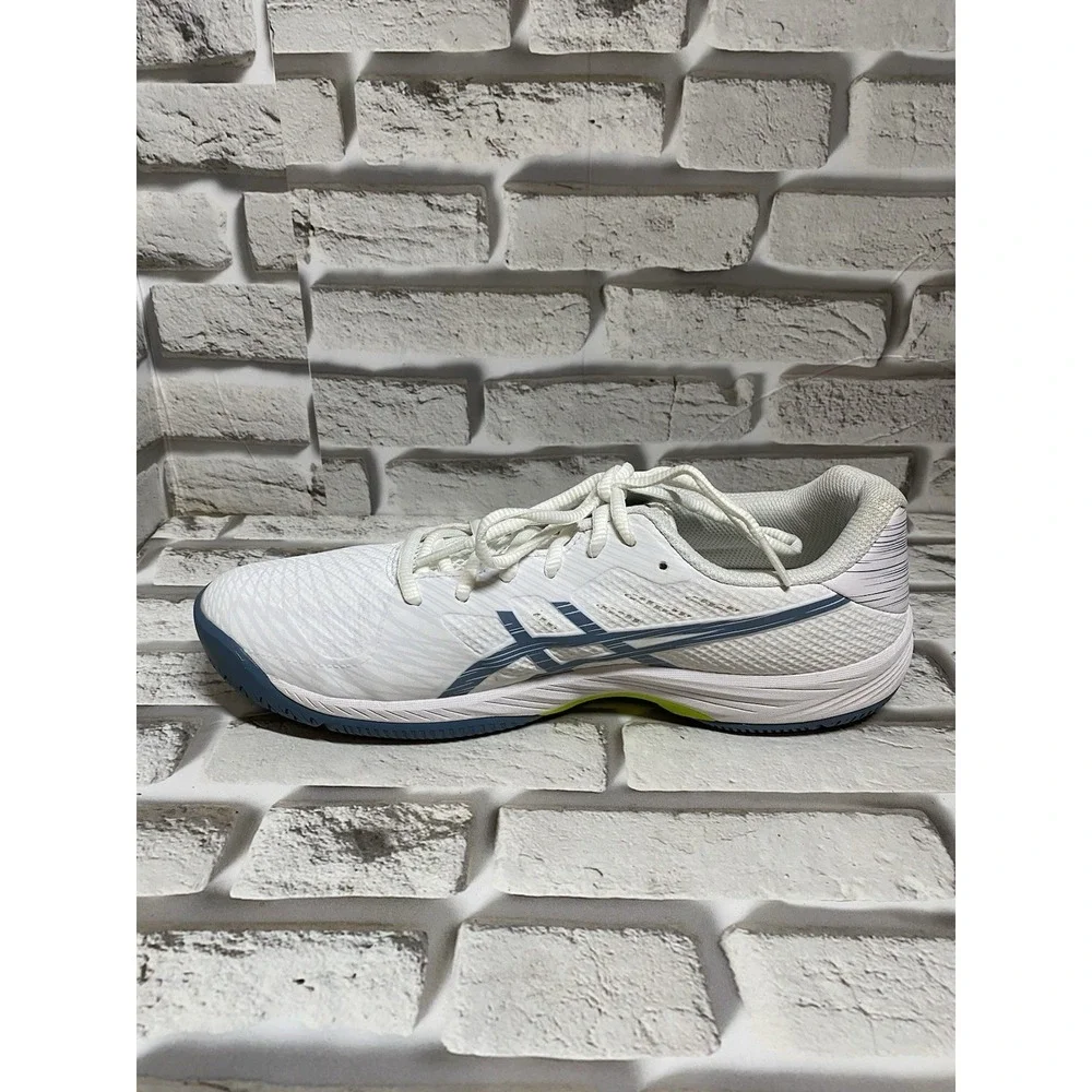 ASICS Gel-Game 9 White Steel Blue‎ Lace Up Men's Size 9.5